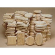 Unfinished 48-Piece Large Plaque Assortment (Pack of 48)