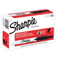 Retractable Sharpie® Black Markers (Pack of 12)