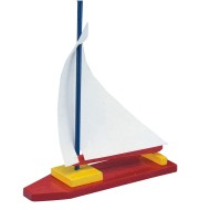 Unfinished Wooden Sailboat, Unassembled (Pack of 12)