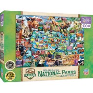 Wildlife of the National Parks USA Map, 100-Piece Puzzle