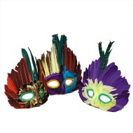 Feather Masks Assortment (Pack of 12)