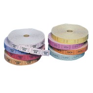 Single Roll Tickets - Blank , Red, Red
