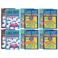 Large Print Word-Finds and Crosswords Book (Pack of 12)