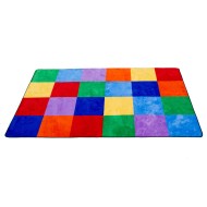 Learning Carpets Colorful Grid  Classroom Rug