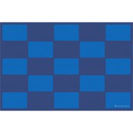 Learning Carpets Blue Checker Classroom Rug