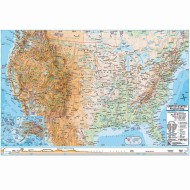 USA Advanced Physical Laminated Rolled Map