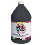Color Splash!® Washable Tempera Paint - 128oz., Black, Black