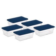 Sterilite® 6-Quart Storage Box with Lid Value Pack (Pack of 5)