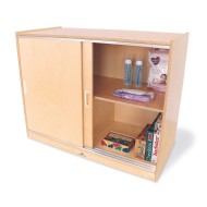 Whitney Brothers® Storage Cabinet With Sliding Doors