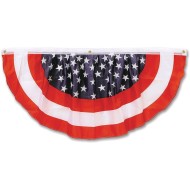 Stars and Stripes 4' Fabric Bunting for Decorating