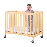 Compact Travel Sleeper®  Folding Wood Crib w/ 2