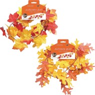 Realistic Autumn Leaf Garland for Fall Decorating, 6' (Pack of 2)