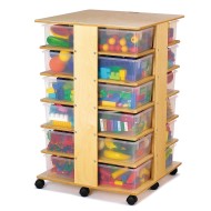 Jonti-Craft® 24-Cubbie Tower with Clear Tubs