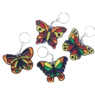 Butterfly Sun Catcher Keychain Craft Kit (Pack of 12)
