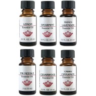 Essential Oils Assortment - Cedarwood, Fir Needles, Cinnamon, Lavender, Spearmint, Lemon