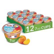 Dole® Fruit Bowls® Diced Peaches in 100% Juice, 7-oz. cups (Pack of 12)