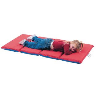 2” Four Section Infection Control Rest Mat, Red/Blue (Pack of 5)