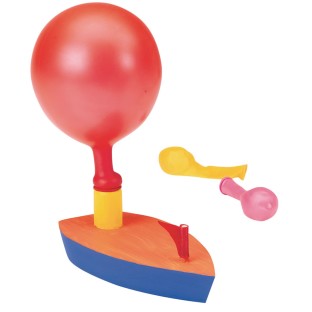 balloon powered boat toy
