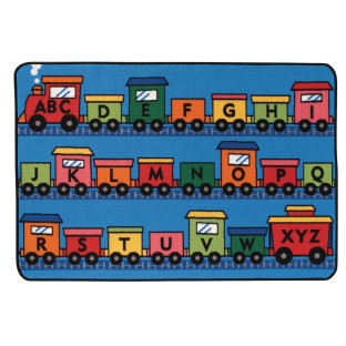 Alphabet Train Kids Value Rug, 4ft x 6ft