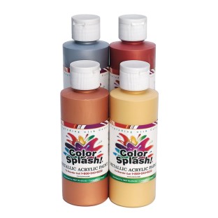 8-oz. Color Splash!® Metallic Acrylic Paint, Silver, Silver