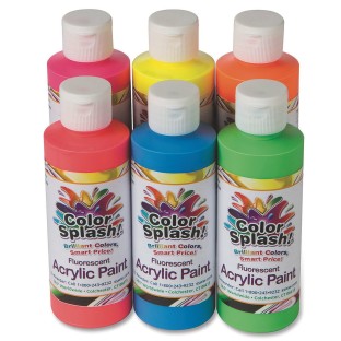 Color Splash Neon Acrylic Paint 8 Oz Set Of 6