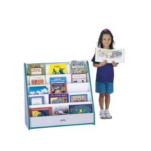 1-Sided Flushback Pick-a-Book Stand, Teal, Teal