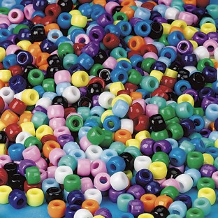 Assorted Pony Beads 6x9mm, Assorted