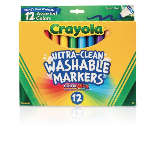 Buy Crayola® Washable Markers, Conical Tips (Box of 12) at S&S