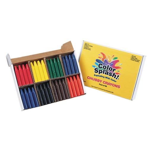 Color Splash! Chubby Crayons PlusPack (Box of 96) from S&S Worldwide