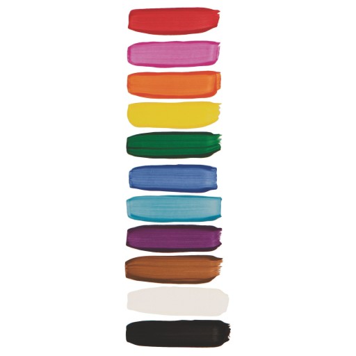 Colorations Washable Tempera Paint, Set of 6 Colors, 8 Oz New