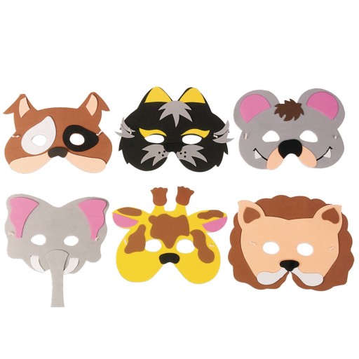 Animals Face Mask Pack Of 12 Foam Animal Masks Using For Kids Party, 12pcs  at best price in Chennai