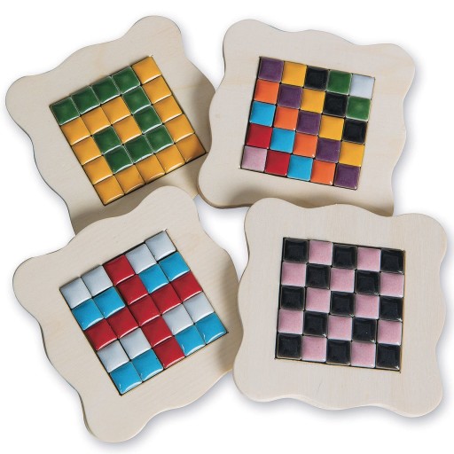 Buy Tiny Tile Coasters Craft Kit (Pack of 16) at S&S Worldwide