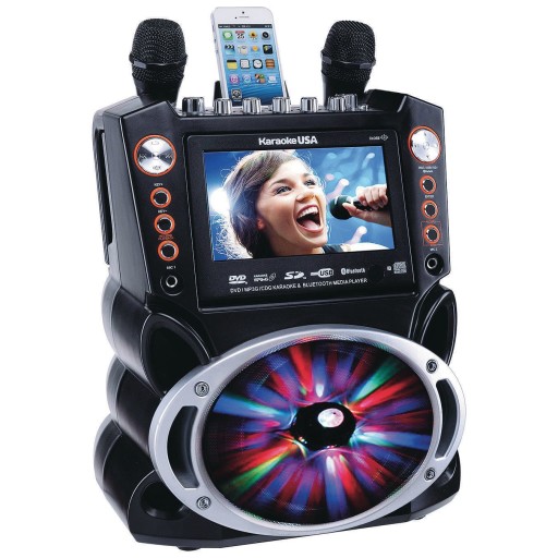 Buy DVD/CDG/MP3G Karaoke Machine with 7” TFT Color Screen, Record,  Bluetooth, and LED Sync Lights at S&S Worldwide