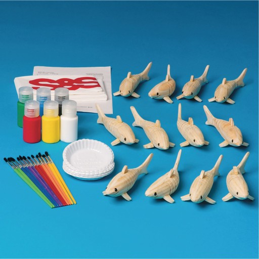 Buy Flexible Wooden Shark Craft Kit (Pack of 12) at S&S Worldwide