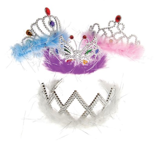 Buy Feather Boa Princess Tiara (Pack of 12) at S&S Worldwide