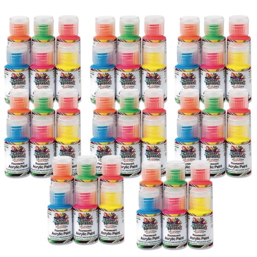 Buy Color Splash!® Neon Acrylic Paint Pass Around Pack, 1 oz. (Pack of 48)  at S&S Worldwide