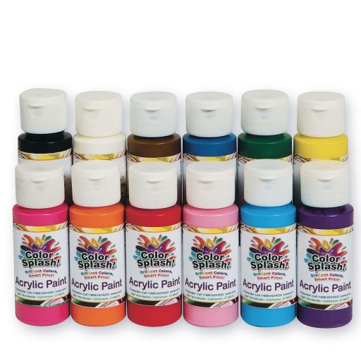 Buy Color Splash!® Acrylic Paint Assortment, 2 oz. (Set of 12) at S&S  Worldwide