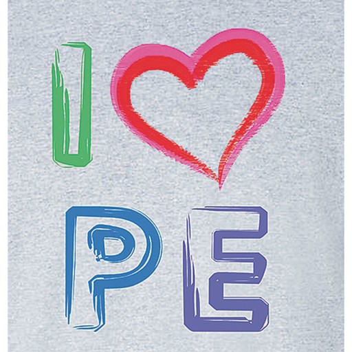 Buy I Love PE T-Shirt, Sport Grey at S&S Worldwide