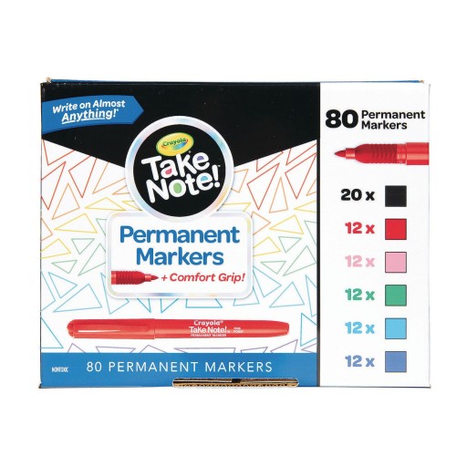 Buy Crayola® Take Note!™ Permanent Markers (Pack of 80) at S&S Worldwide
