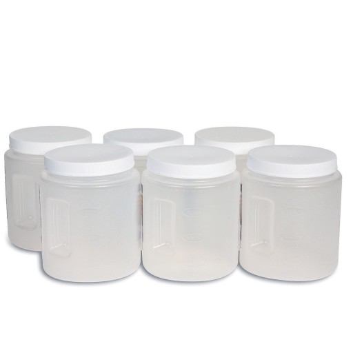 Buy Clear 2-Quart Plastic Container with Screw-Off Lid (Pack of 6