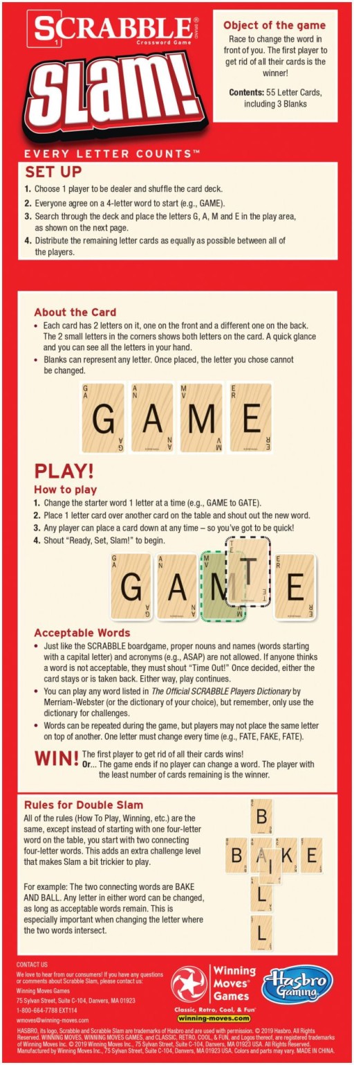 Scrabble Slam Card Game 