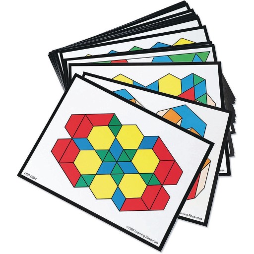 S&S Worldwide Pattern Block Picture Cards Set of 20 