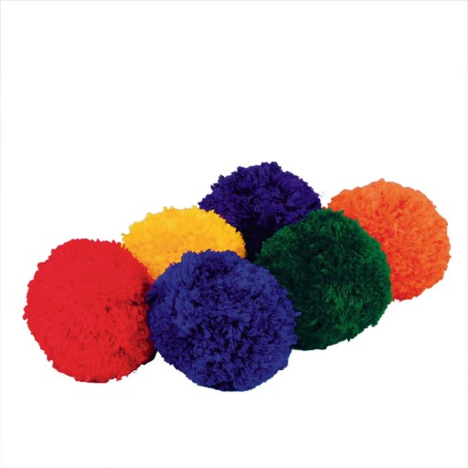 Buy Spectrum™ Puff Balls, 4 (Pack of 12) at S&S Worldwide