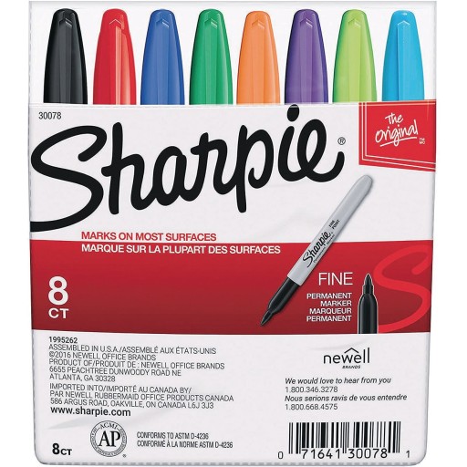Buy Sharpie® Permanent Markers, Fine Point (Set of 8) at S&S Worldwide