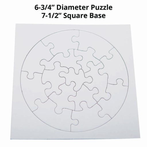 Color-Me Round Puzzles (Pack of 24), Size: 4 in