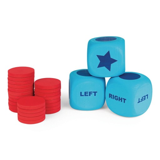 for Kids & Adults Ages 8 and up The Game of Left Center Right Jackpot Dice Game Small Group or Large Party Family Travel Board Game Cool Fun Gift Idea 