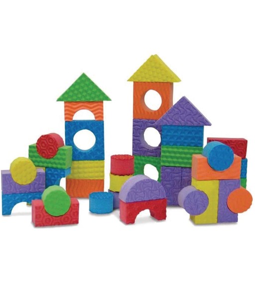 Squeezable Textured Stacking Blocks - 9 Pieces