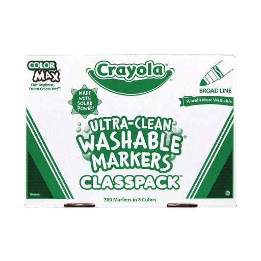  Crayola Ultra Clean Washable Markers Classpack (200