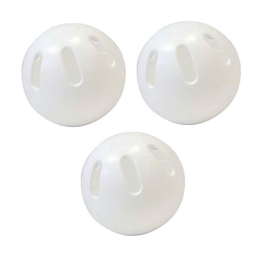 Lot Officiel De 12 Balles Wiffle® (baseball En Plastique Léger) - Blanc, Pour L'entraînement Au Lancer