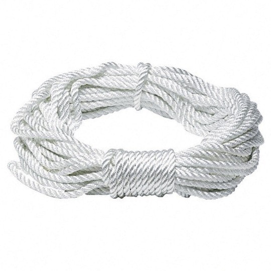 Buy Nylon Rope, 3/8” x 100 ft., White at S&S Worldwide